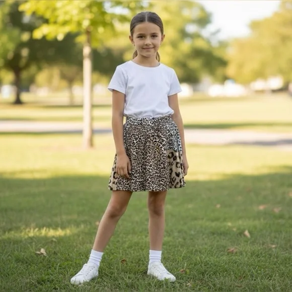 The Children's Place Leopard Print Skater Skirt