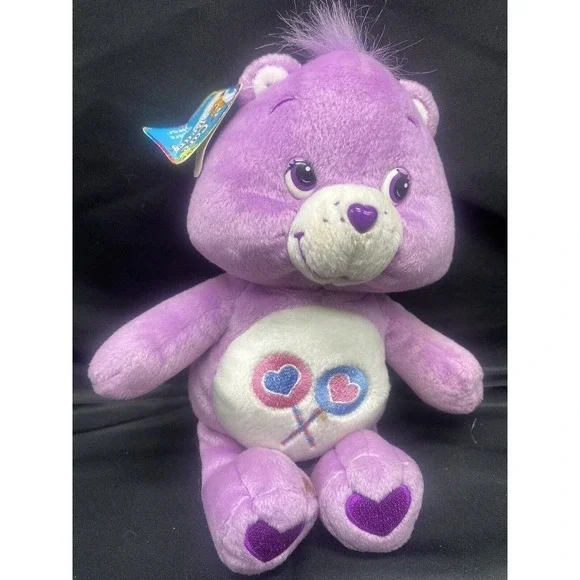 Vtg Care Bears Share Bear Lollipops Purple 10