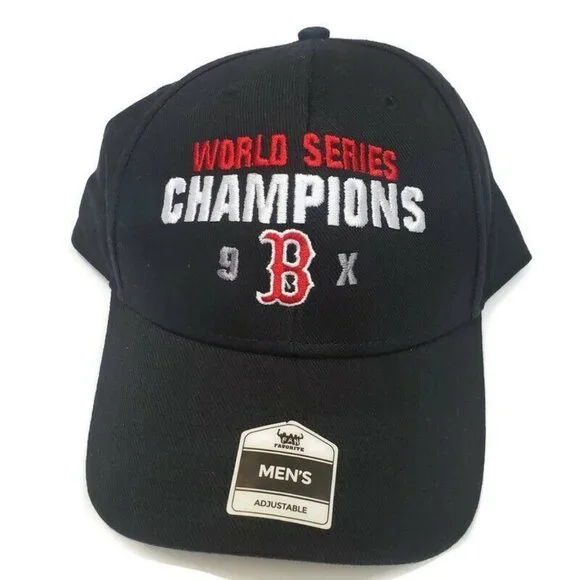 MLB Boston Red Sox Mens Adjustable Cap Hat Fan Favorite World Series Champs 9X