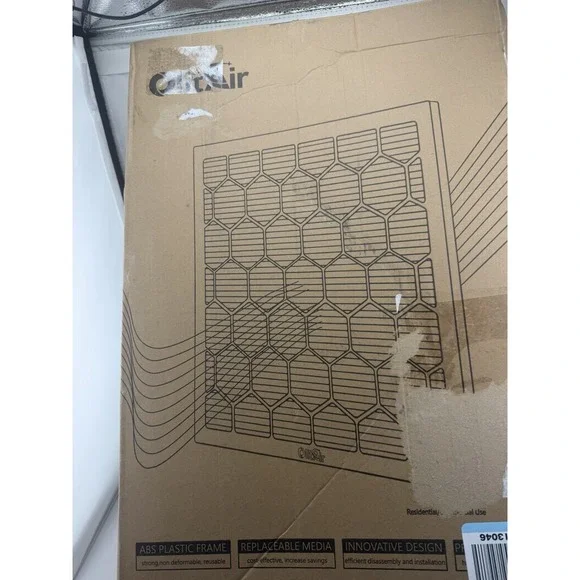 OlitAir 14 x 20 x 1 MERV 8 Air Filter, Reusable ABS Plastic Frame, 4 Filters NEW