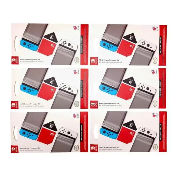 (6) PDP Multi-Screen Protector Kits Nintendo Switch & OLED Models 12 Protectors