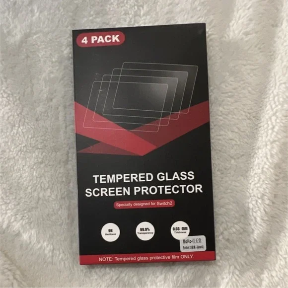 MoKo 4-Pack Tempered Glass Screen Protector for Nintendo Switch2 Console, Clear‎