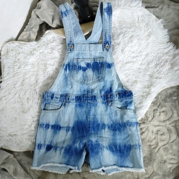 The Children's Place Girl's Tie Dye Overall Shorts