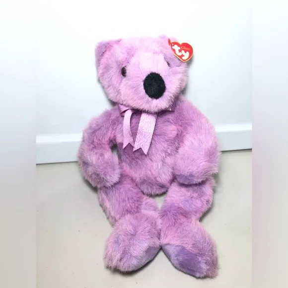 1999 Ty Classic Beanie Babies LILACBEARY Lilac Bear With Tags 14