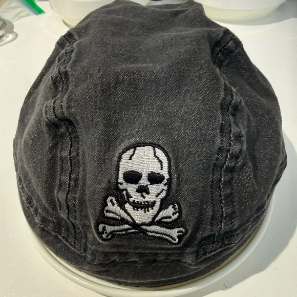 Pirate Skull Cap / Du Rag with Diving Flag Logo on Back … Crossbones Cap, Bikers