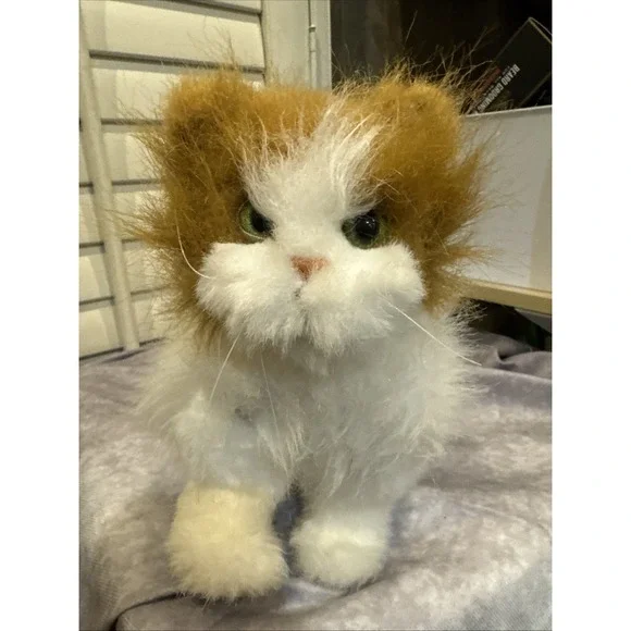FurReal Friends Lulu Cuddlin Kitty Cat Interactive Orange‎ White Hasbro