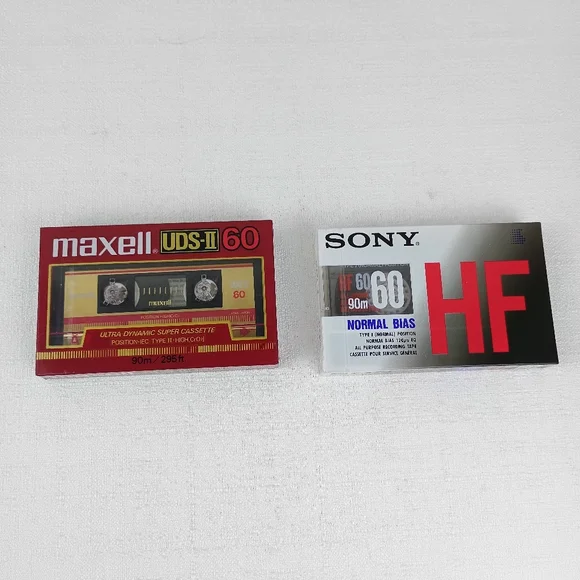 MAXELL UDS-II 60 Blank tape audio Sony HF60 Normal Bias type I normal Sealed.