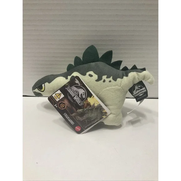Jurassic World Dominion‎ Stegosaurus Dinosaur W/ Sound Plush Jurassic Park Toy