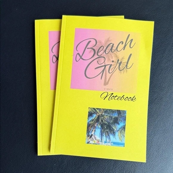 Beach Girl Yellow Notebook