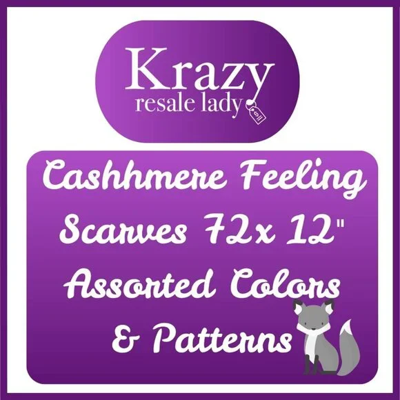 Cashmere Feeling Scarves 72x12 for Live Shows