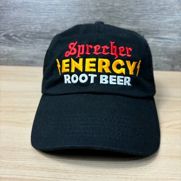 Sprecher‎ Hat Cap Strap Back Black Energy Brewing Brewery Adjustable