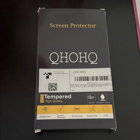 Tempered Glass Screen Protector 3 pack - Black