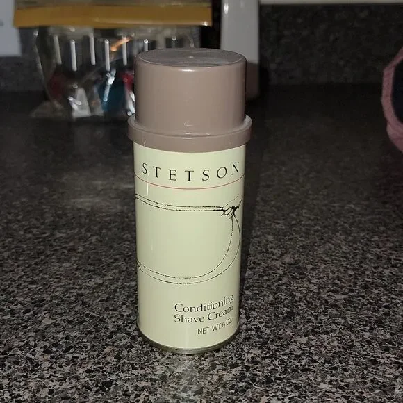 RARE Vintage FULL 1980s STETSON High-end Shave Cream PFIZER Shaving New Old Stoc