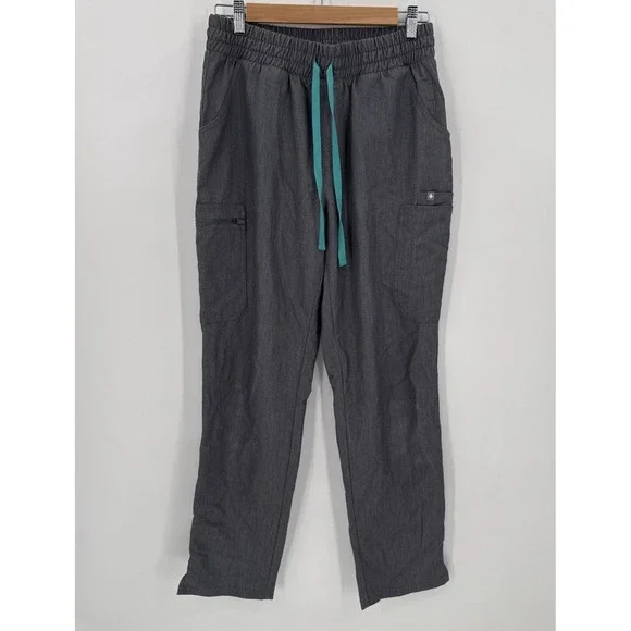 Figs Technical Collection Gray Womens Cargo Scrubs Pants Size Medium Nursing