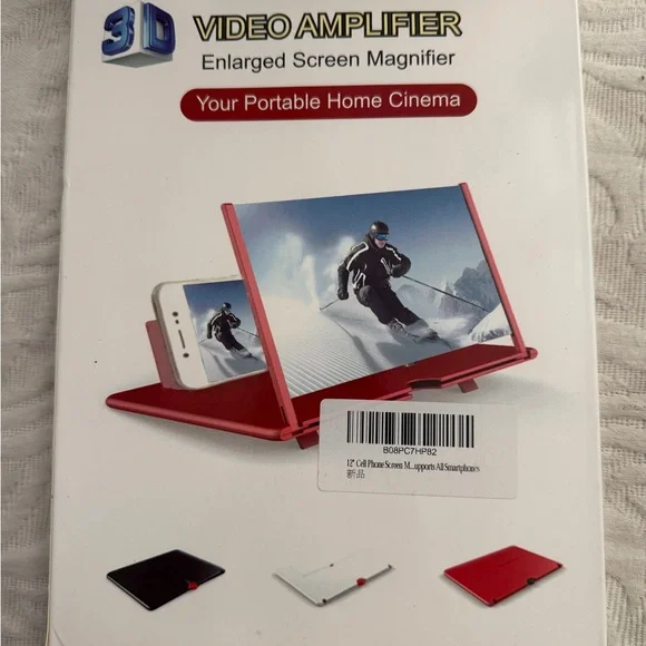 Red 3D Video Amplifier Screen Magnifier