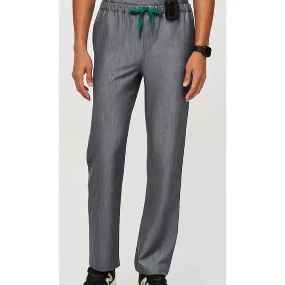FIGS Men's Pisco Basic Scrub Pants Elastic Waistband Straight Leg Pockets Size L
