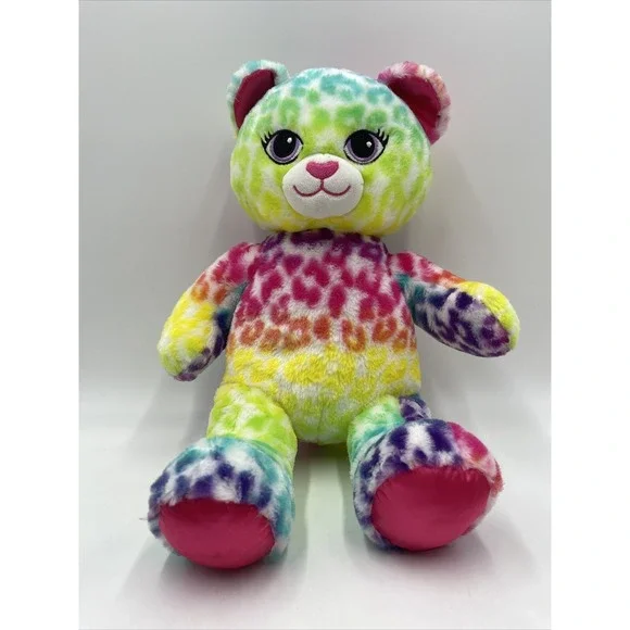 Build A Bear Workshop Wild About Spots Plush Cat Leopard Multi Colored Print 17