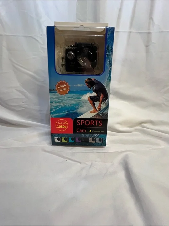 Black Sports Action Camera - Full HD 1080p
