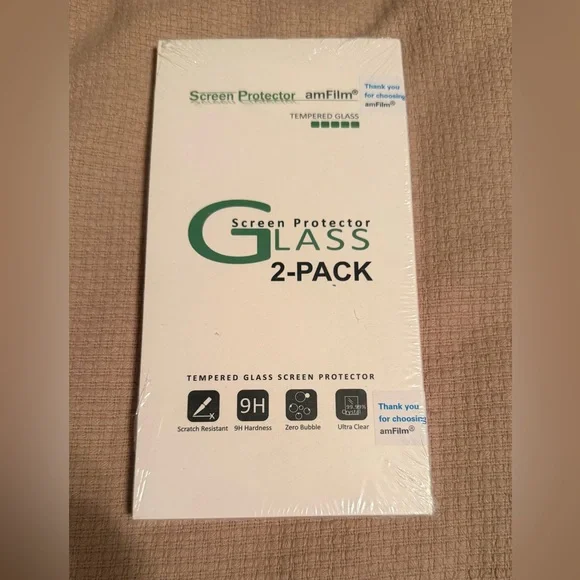 Brand New amFilm Tempered Glass Screen Protector 2-Pack
