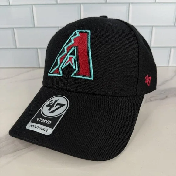 Arizona Diamondbacks Hat Cap Strap Back Mens OSFA Black 47 MVP Baseball Dbacks