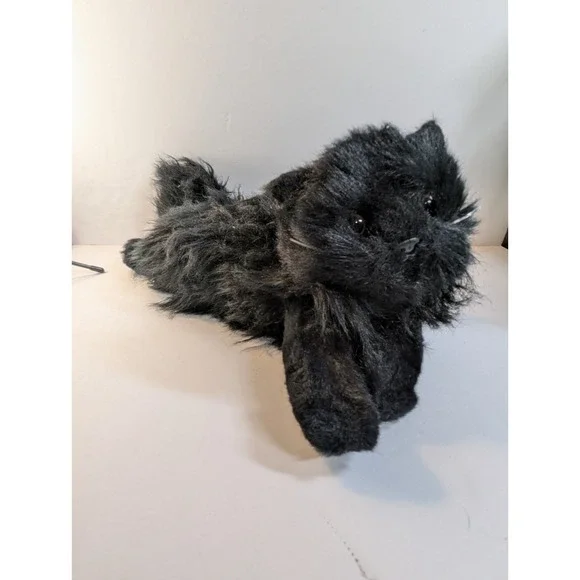 Black Cat Kitty Licorice Plush W/Red Ribbon Bow Ty Classic 1987 14