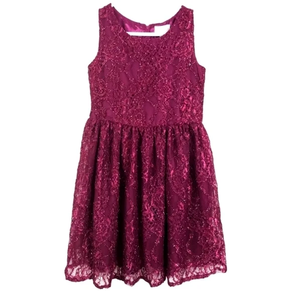 NWT The Children's Place Maroon Sparkly Dress