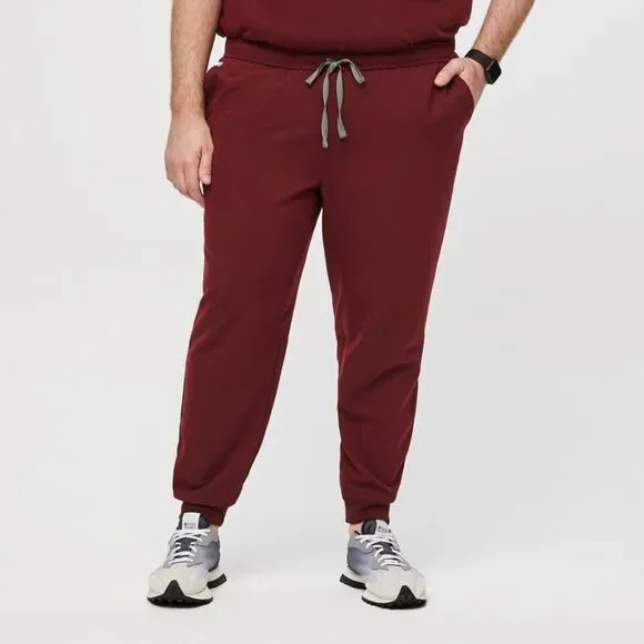 Figs | Men’s Tansen Jogger Scrub Pants Drawstring Waist Burgundy Sz XXL