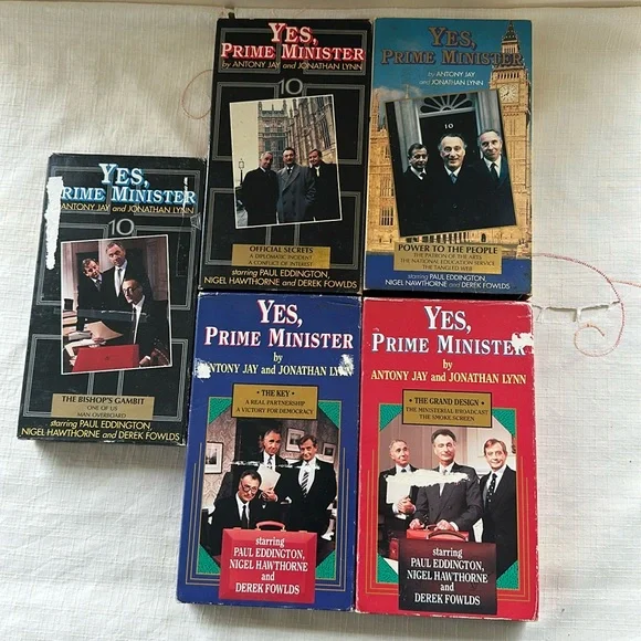 5 VHS movies Yes, Prime Minister, collectible