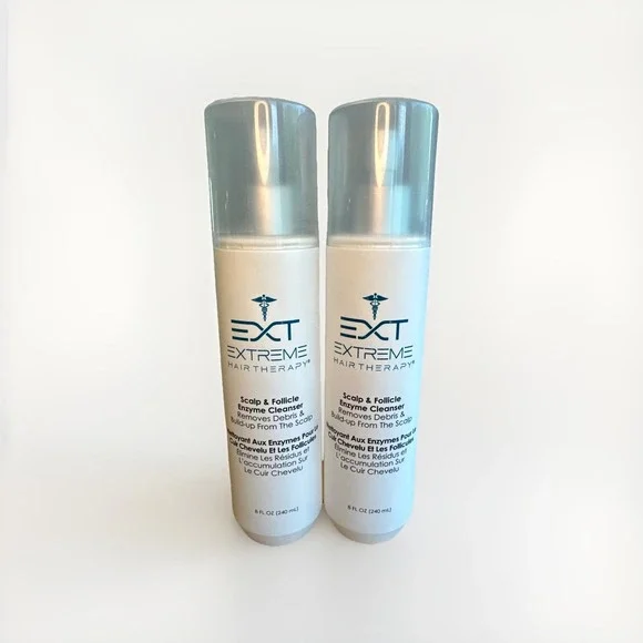 ✅️ EXT Extreme Hair Therapy Scalp &‎ Follicle Enzyme Cleanser NEW 8oz (Two Pack)