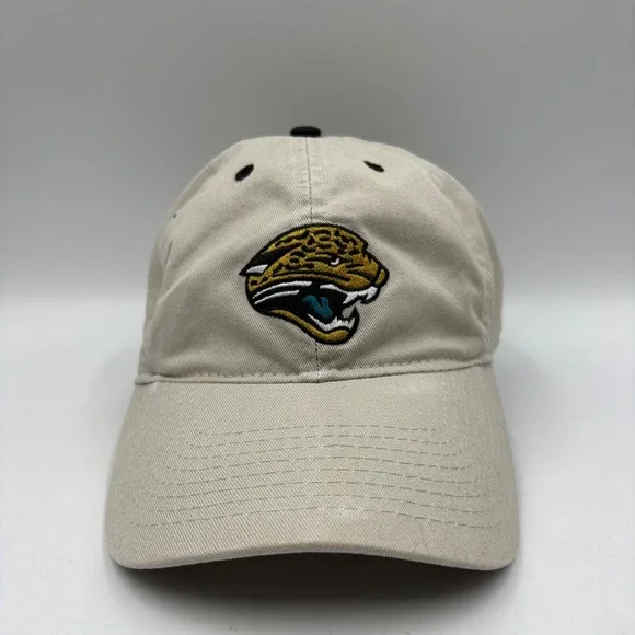 Jacksonville Jaguars Football Cap‎ Khaki Embroidered Logo Adjustable Strap Men