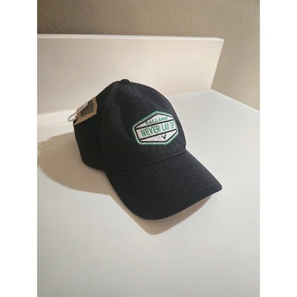 NEW WITH TAG CALLAWAY 'Never Lay Up' Strap Back Golf Hat Black