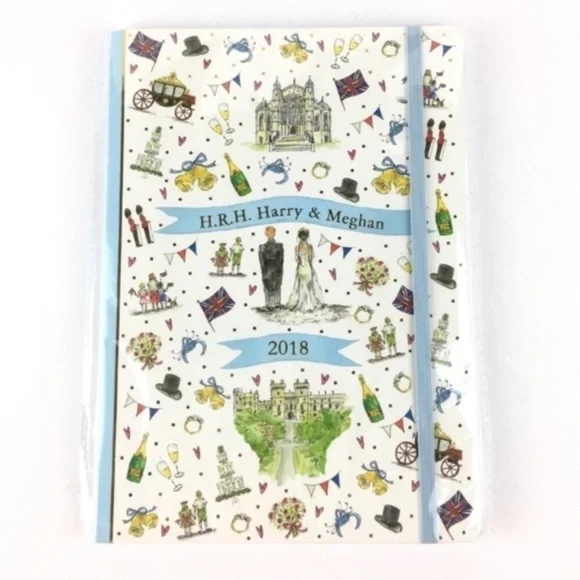 Royal Wedding Journal Prince Harry & Meghan A5 Lined Undated Pages Notebook NWT