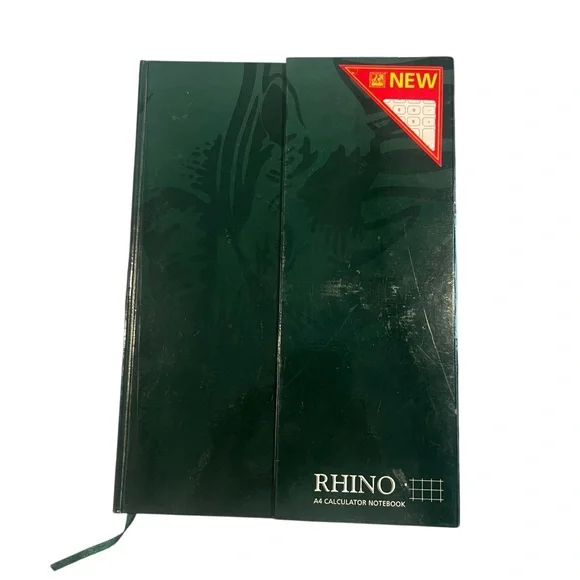 Rhino Green‎ A4 Calculator Notebook Grid Graph Paper Working School Learning