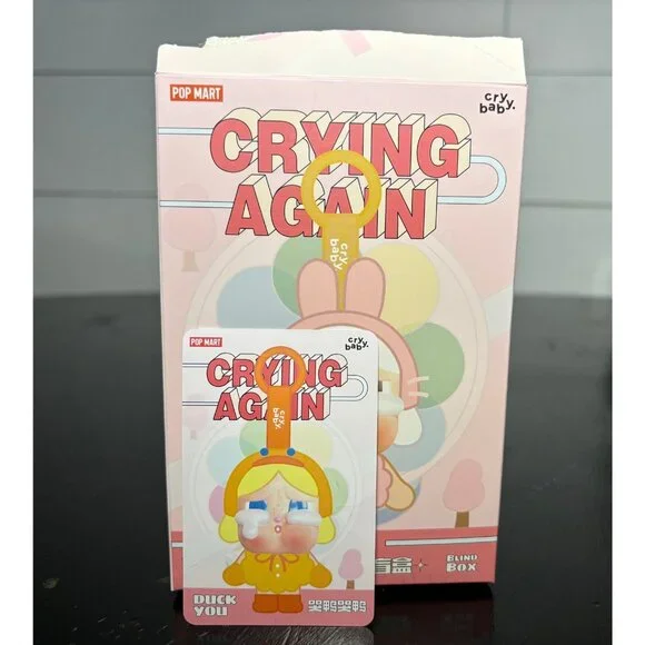 Popmart Crying Again Vinyl Face Plush Keychain -‎ Duck You
