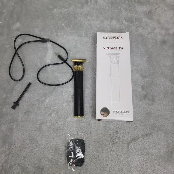 2023 Vintage T9 Professional Hair Cutting Machine Hair Clippers Electric Hair Ti