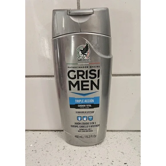 Grisi Men Shower Gel‎ 3 in 1 Body Hair & Shave Cleansing Fresh Fragrance