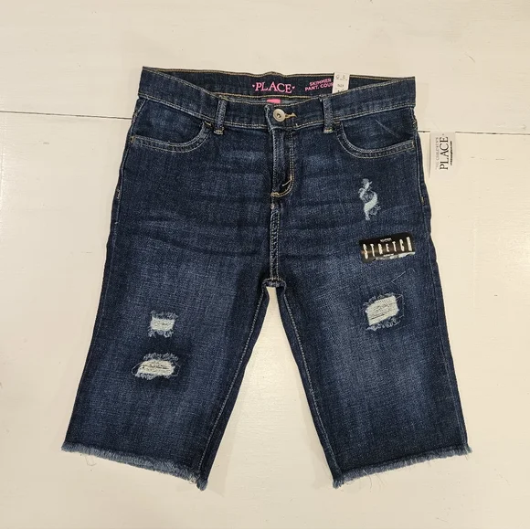 NWT The Children's Place skimmer denim shorts girls size 14