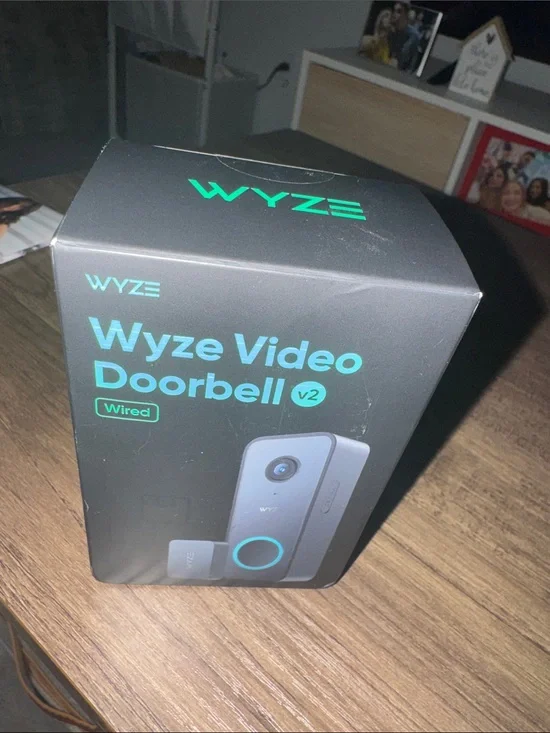 BRAND NEW Wyze Video Doorbell v2 - Black with Teal Accents Unopened Box