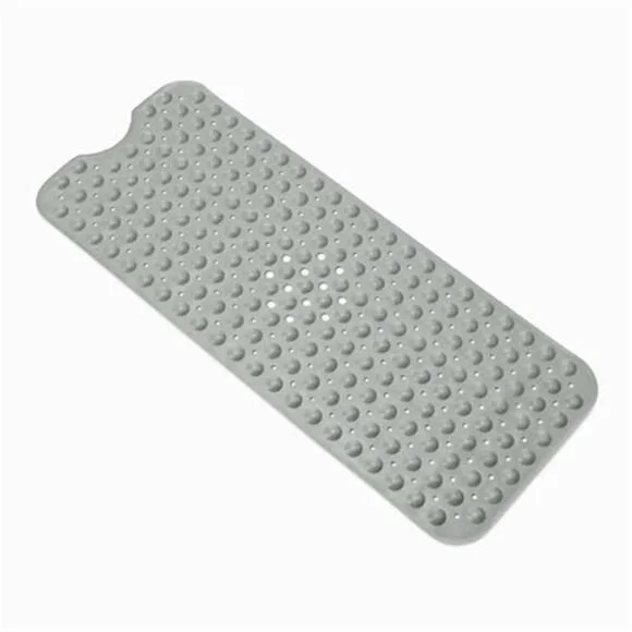Non Slip Bath Mat 40x16 Suction Cup Tub Shower PVC Grey