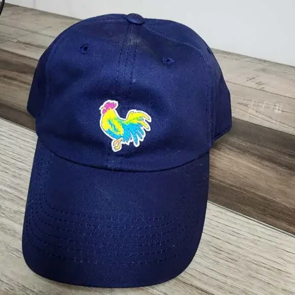 Chubbies Navy Blue Colorful Embroidered Rooster Dad Hat‎