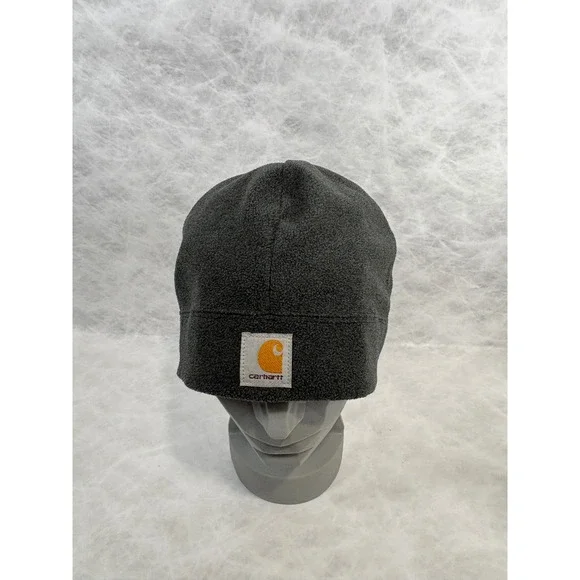 Carhartt Mens Fleece Beanie Hat Charcoal Grey A207 CHH One Size OSFA Workwear