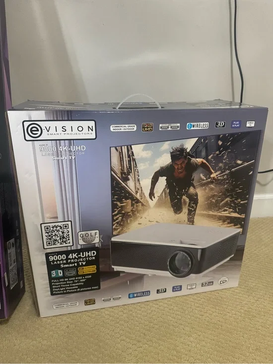 eVision 9000 4K-UHD Laser Projector - Gray/White