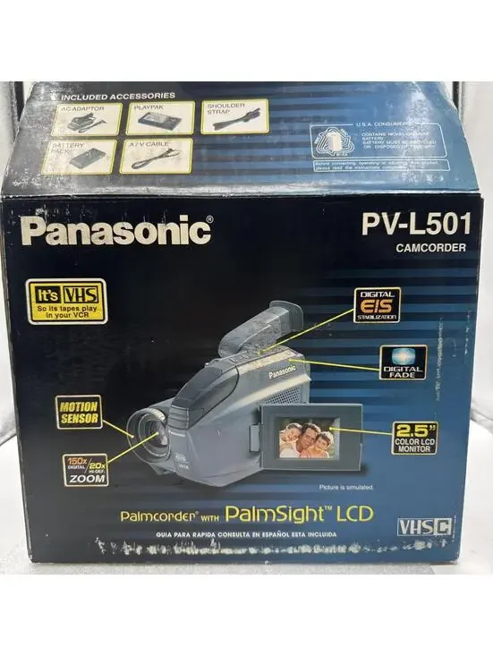 Panasonic PV-L501D Palmcorder Palmsight VHS-C Camcorder Video New In Box *READ*