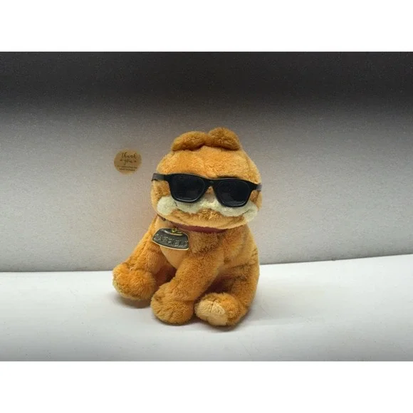 TY Beanie Baby Cool‎ Cat Garfield Sunglasses Stuffed Animal Plush 2004 No Tag