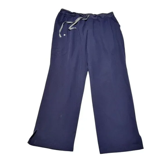 Figs Mens 3XLT Blue Straight Leg Technical Collection Pockets Pants FLAW‎