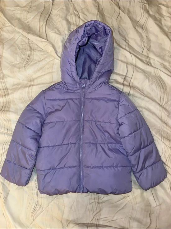 The Children's Place Lavender Hooded Puffer Jacket for Kids