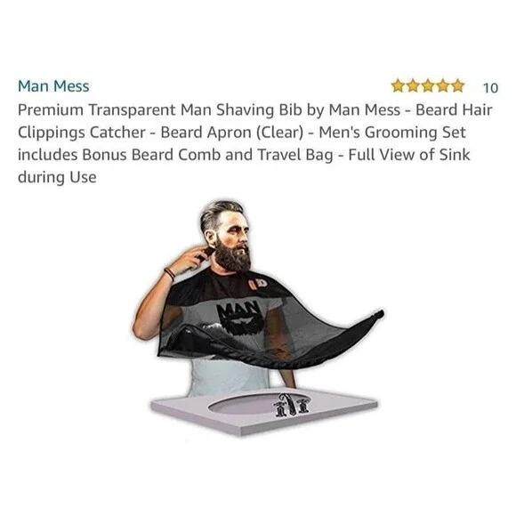 “Man Mess” Men’s Shaving Bib
