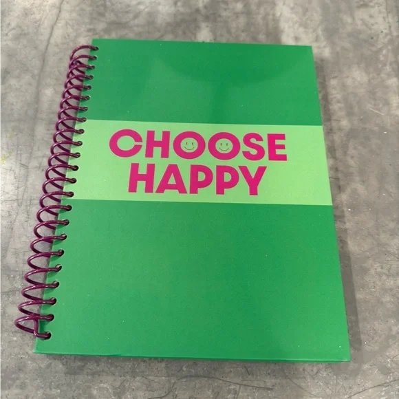 Cute and happy journal/goal book! See pic for all the details 💚🩷spiral bound!