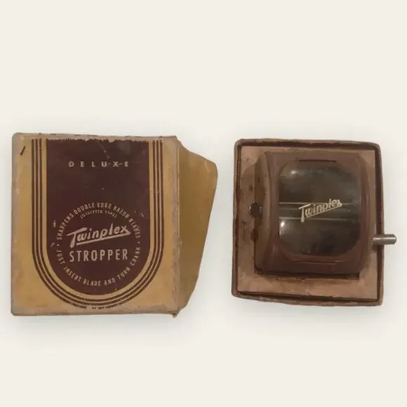 Vintage Deluxe Twinplex Mens Grooming Blade Sharpener Stropper