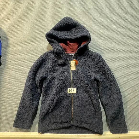 The Children's Place Fur Jacket Coat Blue Size M Brand‎ New